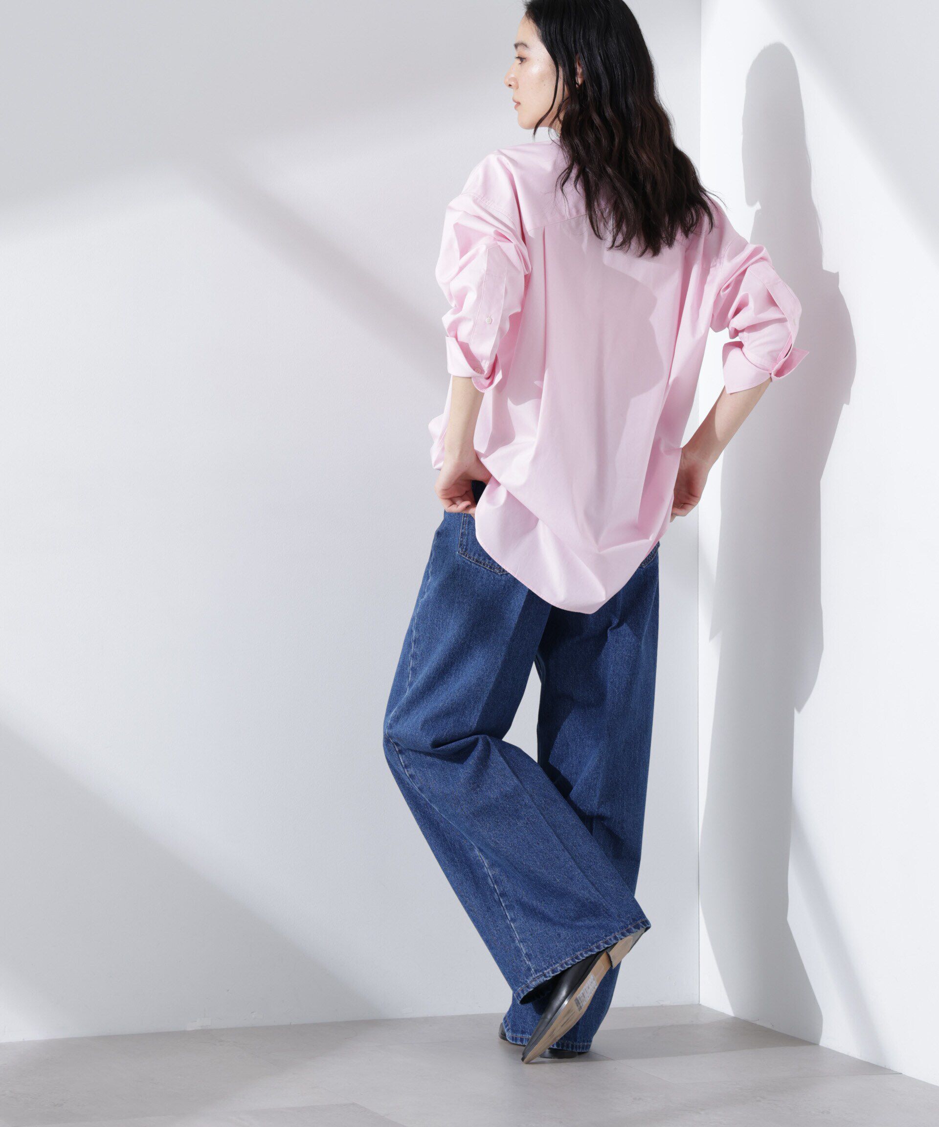 nano･universe「ハイウエストデニム（セットアップ可）」|チノ|