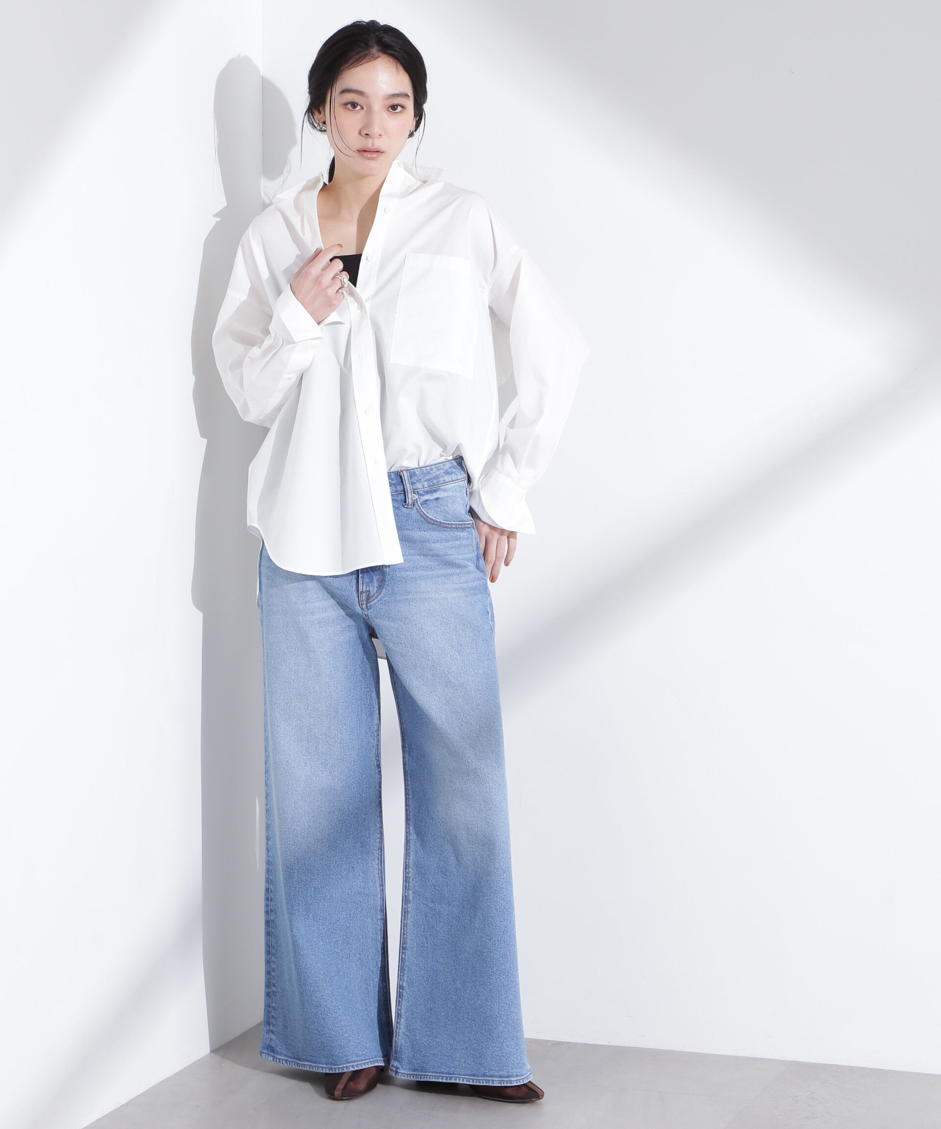 nano･universe「「MC」&rdquo;TIMELESS　WARDROBE&rdquo;ワイドフィットデニム」|チノ|