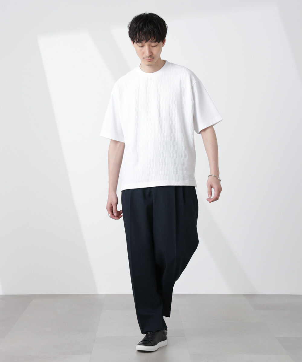 nano･universe「リンクスジャガードコンビTシャツ」|Tシャツ・カットソー|