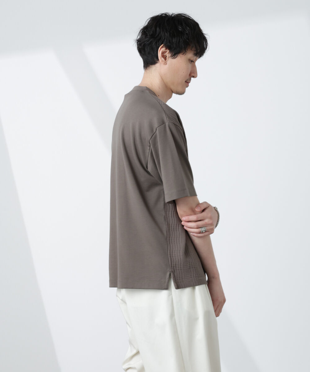 nano･universe「リンクスジャガードコンビTシャツ」|Tシャツ・カットソー|