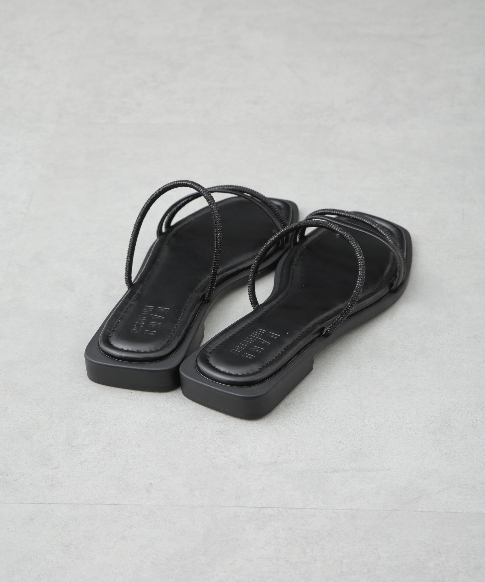 nano･universe「ラインストーン細ストラップサンダル」|サンダル|