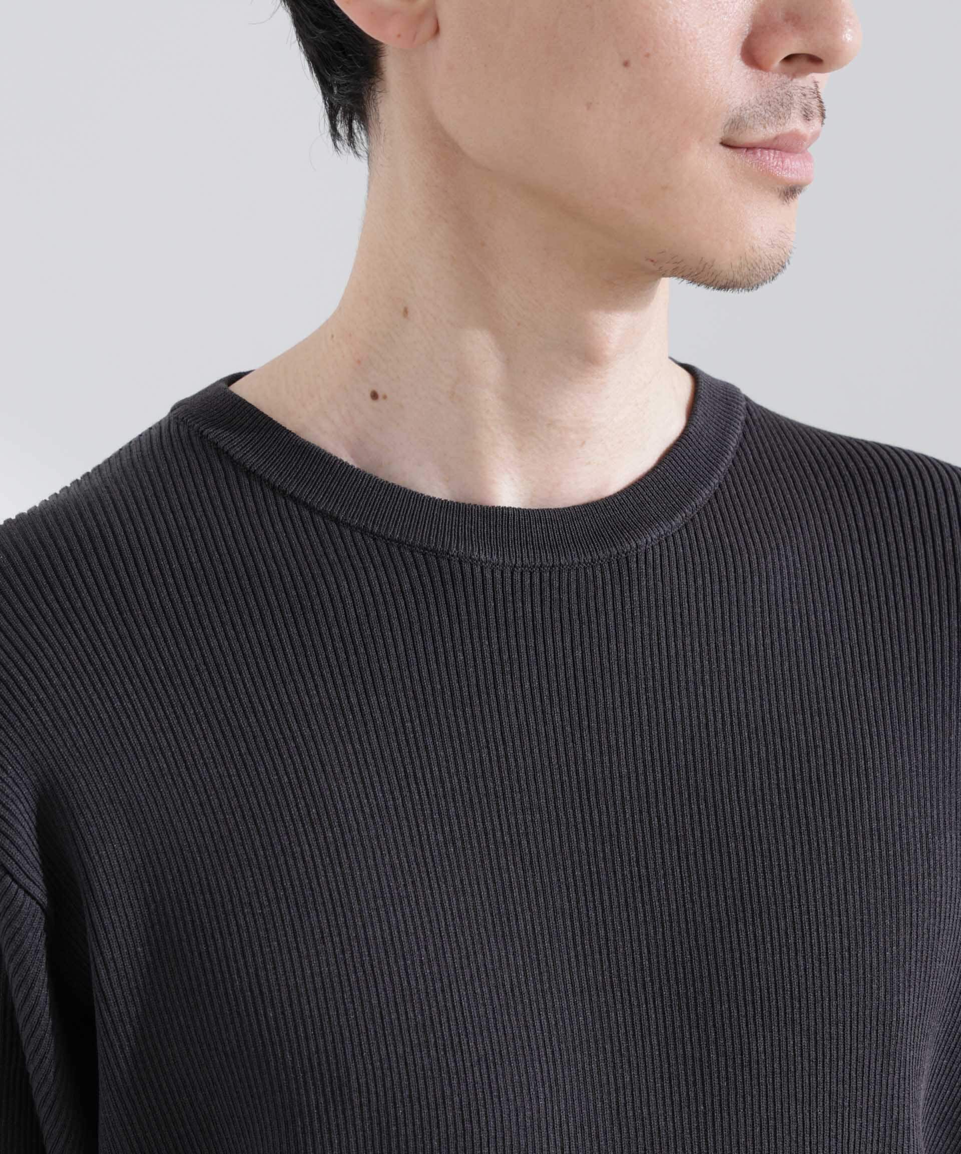  「CICAドライタッチ リブクルーネックニット」|ニット・セーター|