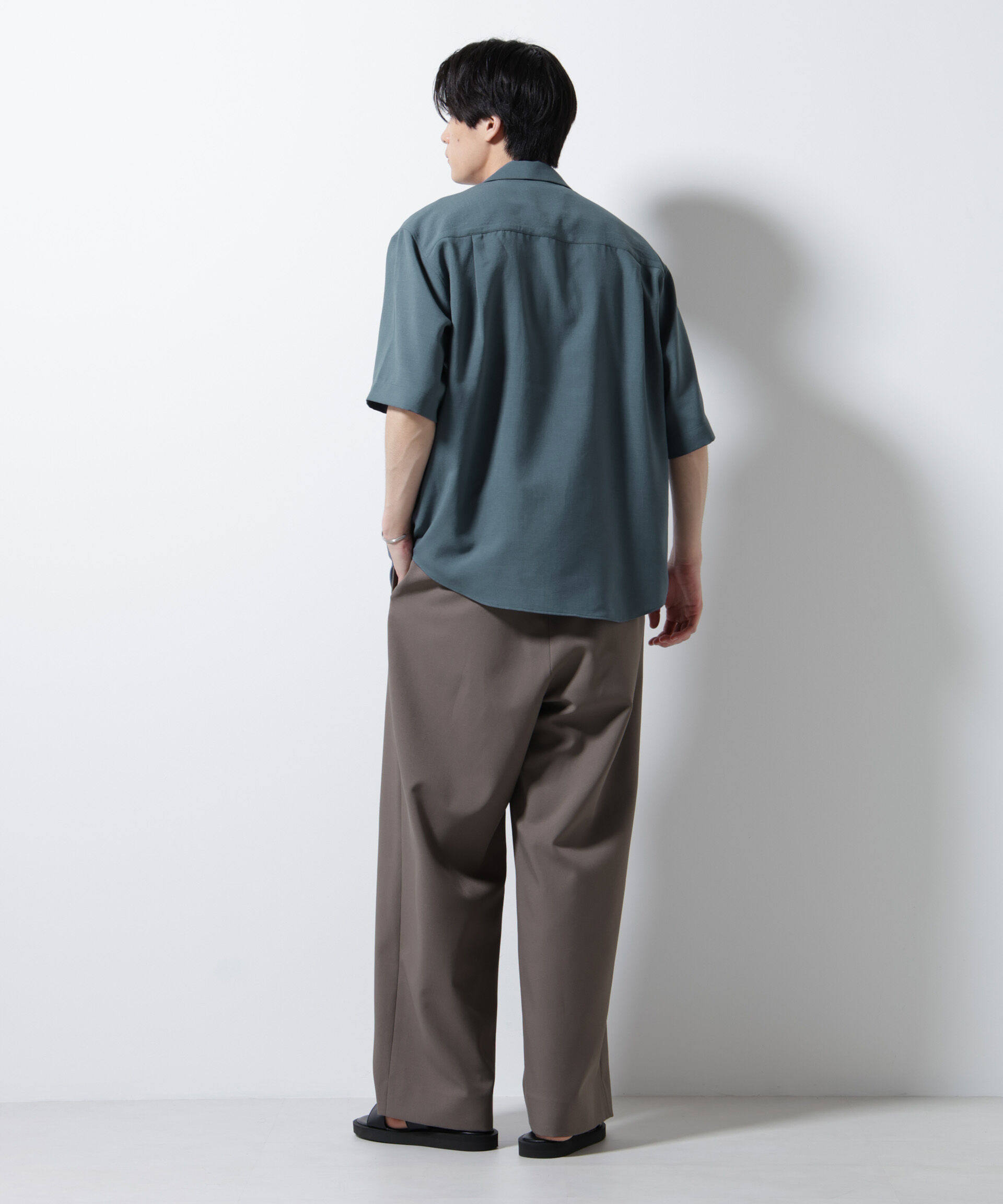 nano･universe「メランジドライオープンカラーシャツ（セットアップ可）」|シャツ・ブラウス|