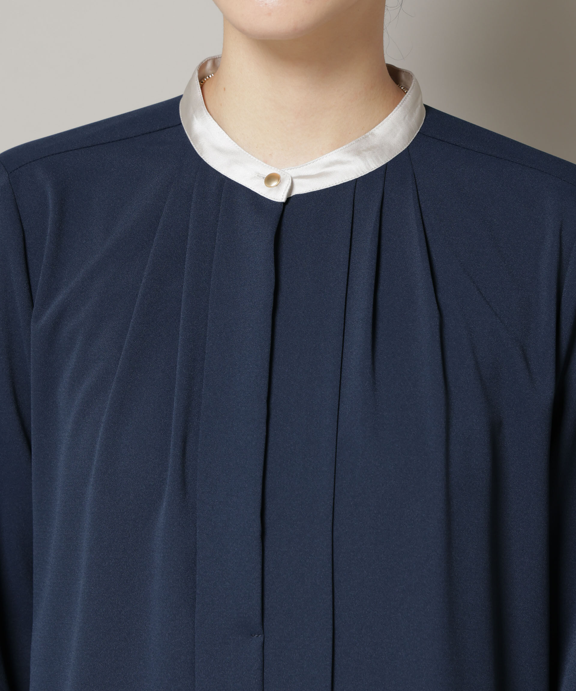 nano･universe「スタンドバイカラータックブラウス」|シャツ・ブラウス|