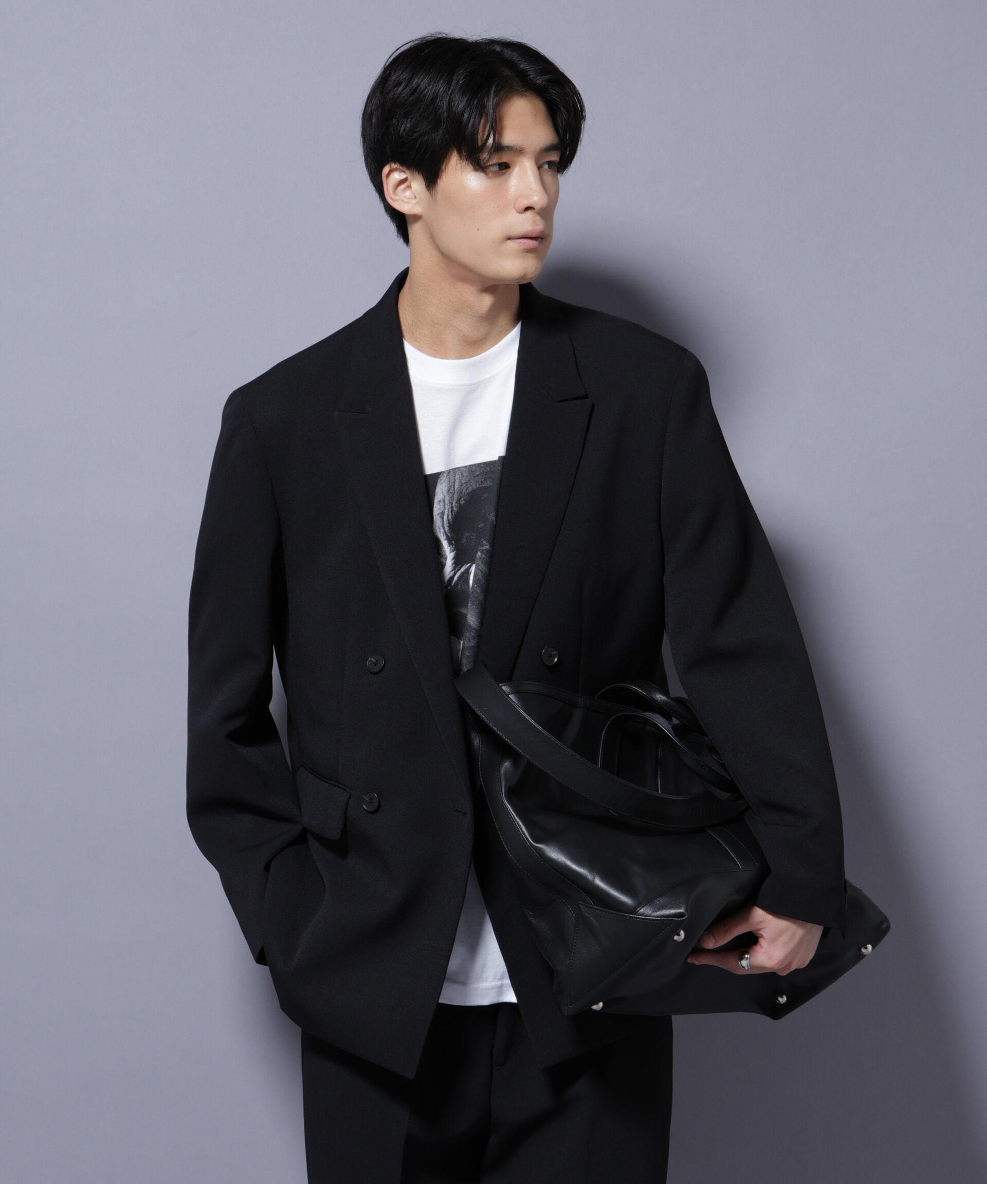 nano･universe「Reflax(R) ダブルクロスウェザーダブルブレストジャケット(セットアップ可)」|テーラードジャケット|