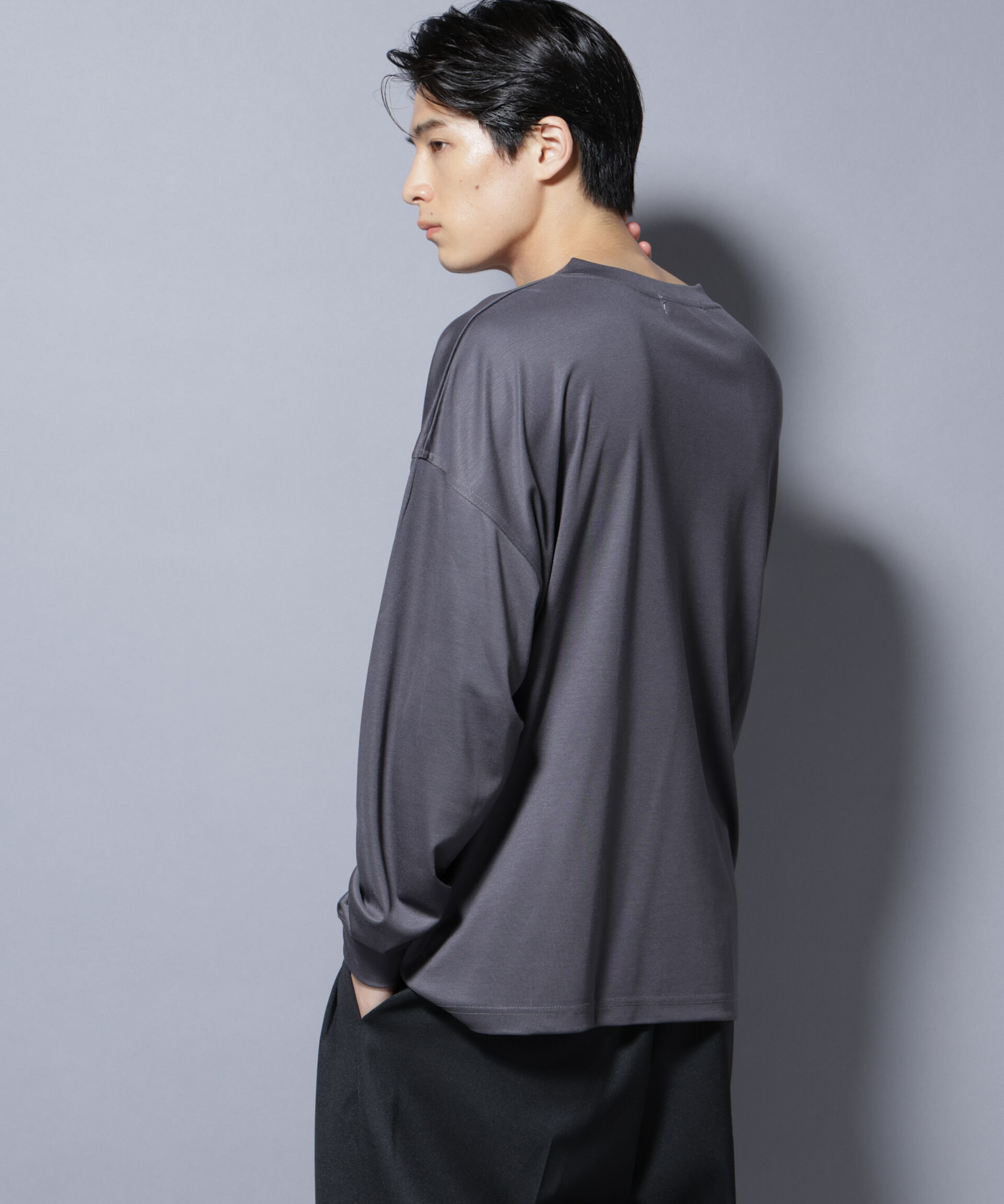 nano･universe「MIYATA&times;NANO JAPAN MADE キュプラ混 Tシャツ 長袖」|Tシャツ・カットソー|