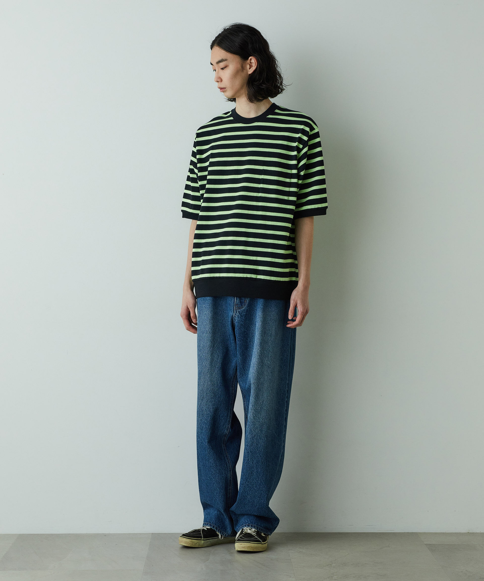  「「HOTEL PALACE」オテルパラス 13ozバイオブリーチルーズシルエットデニムパンツ」|デニム|