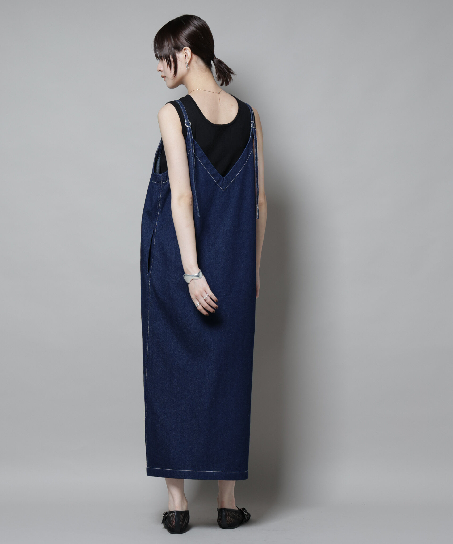 nano･universe「前後2wayデニムキャミソールワンピース」|ワンピース|