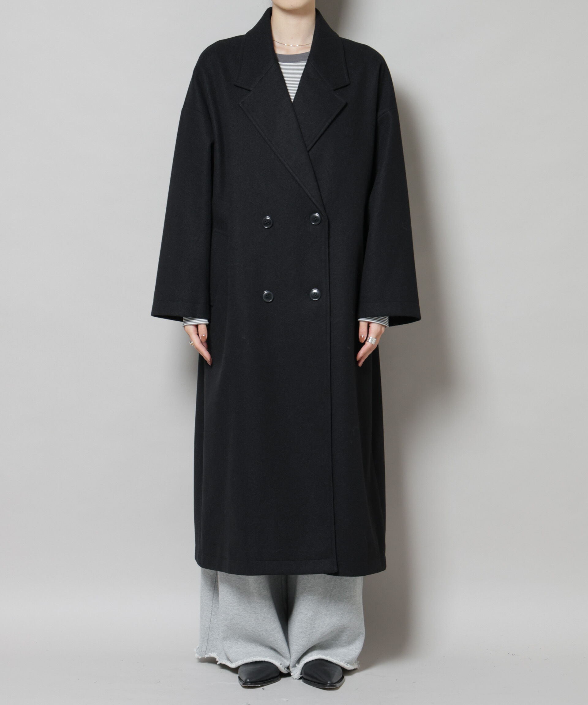 nano･universe「メルトンジャージーチェスターロングコート」|その他|