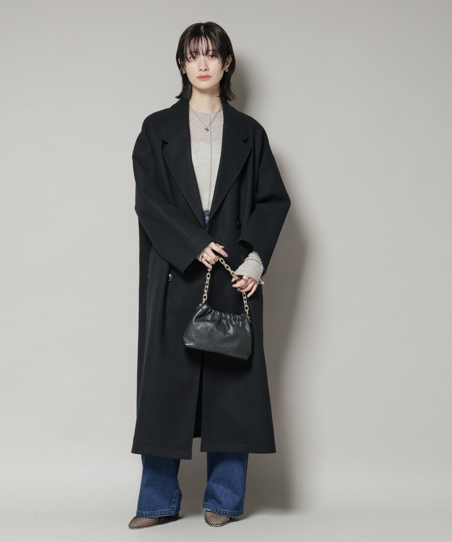 nano･universe「メルトンジャージーチェスターロングコート」|その他|