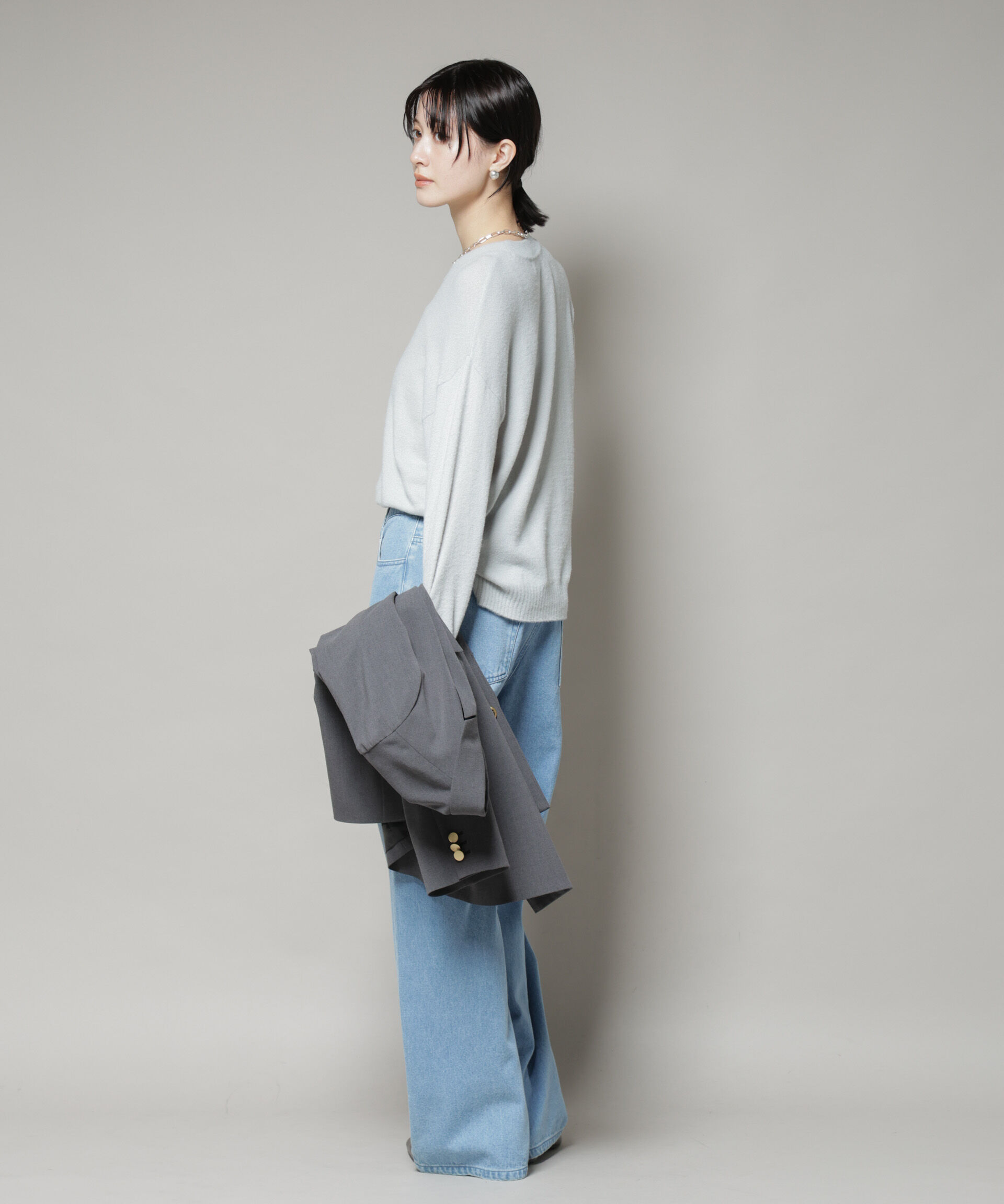 nano･universe「ミニラメシャギーニットプルオーバー」|ニット・セーター|