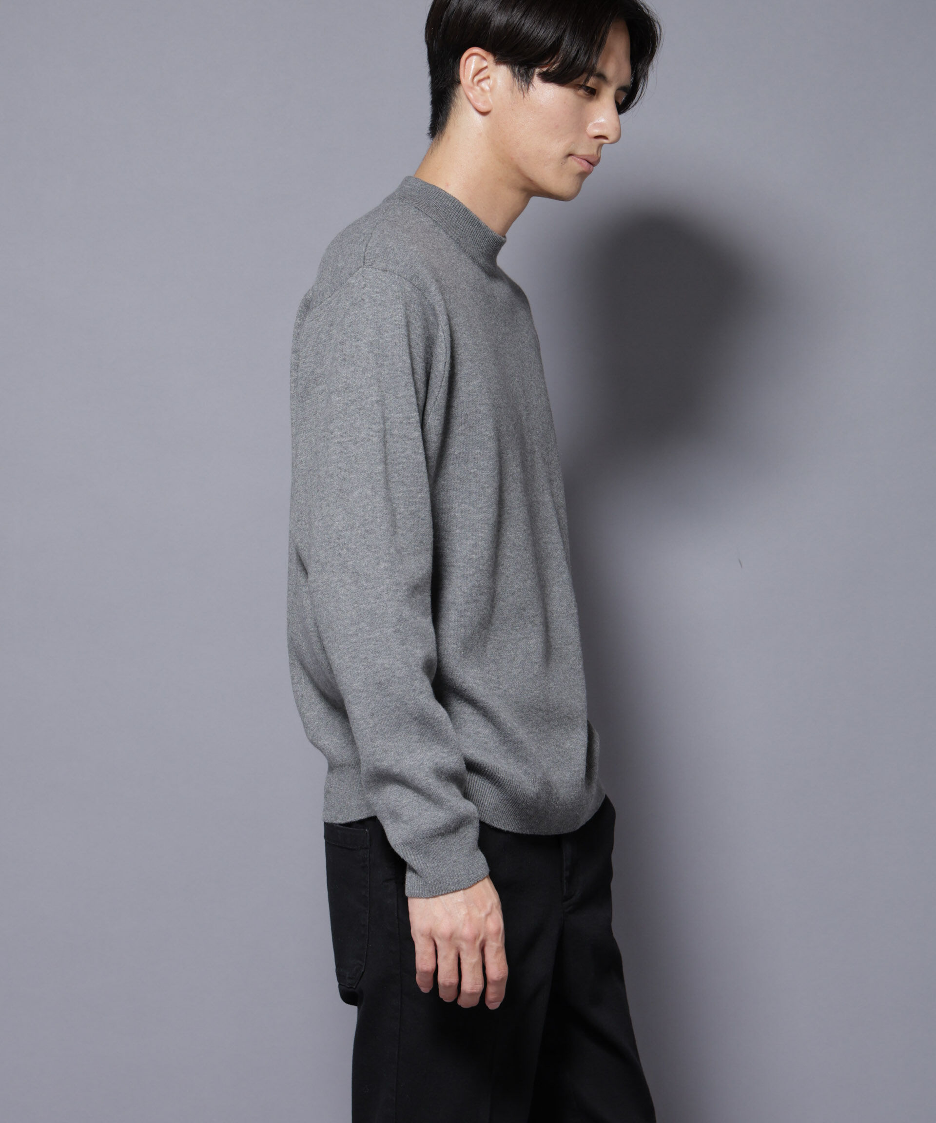 nano･universe「シルク混モックネックニット」|ニット・セーター|