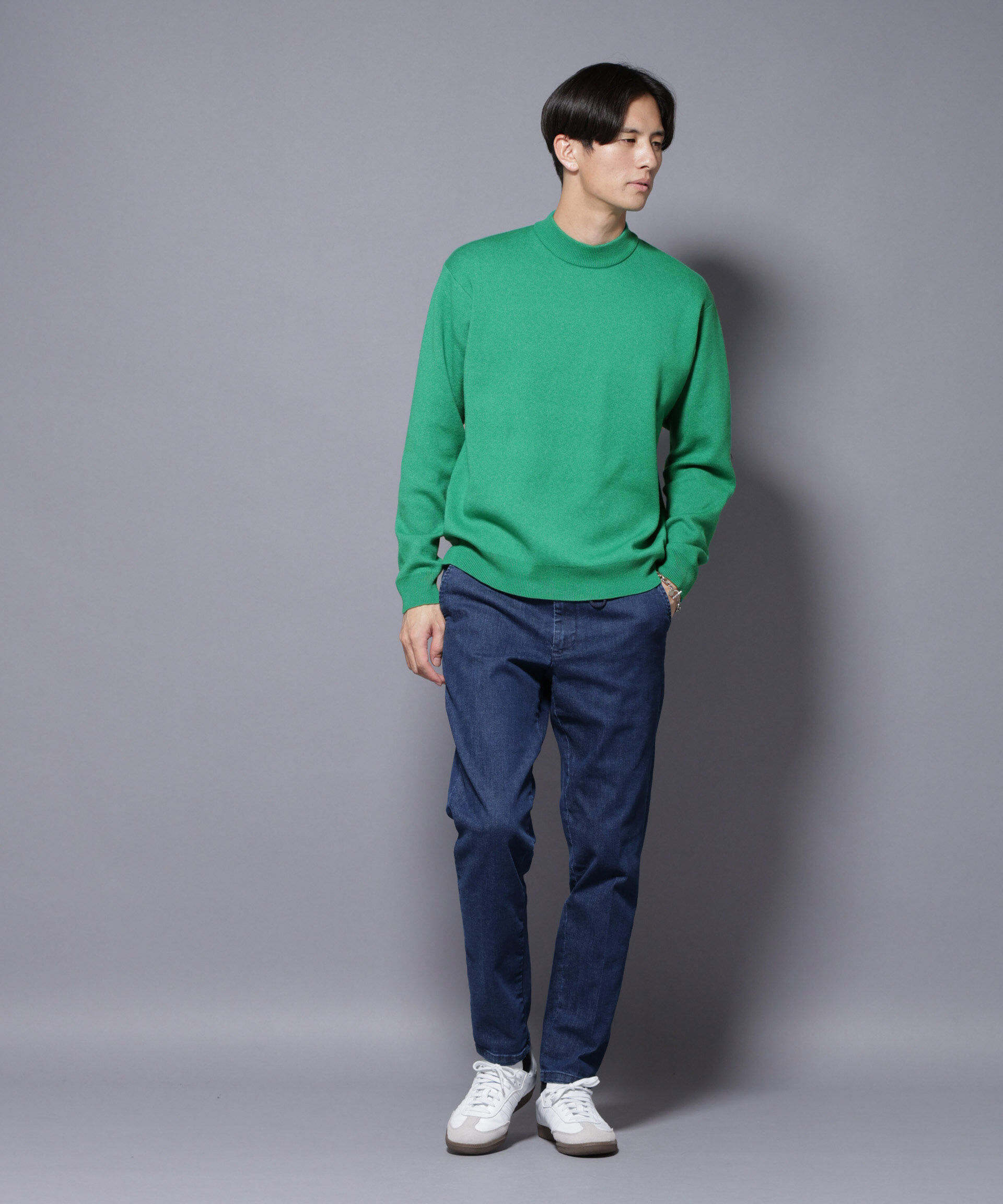 nano･universe「シルク混モックネックニット」|ニット・セーター|