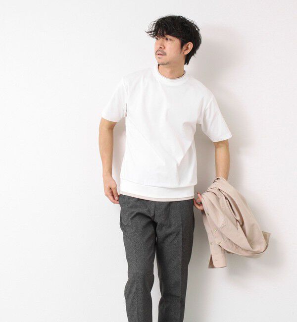 NOLLEY'S goodman「《接触冷感》スーピマコットン ダブルカラーTee 25SS」|Tシャツ・カットソー|