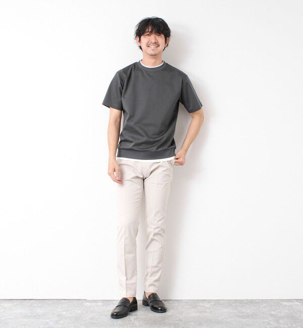 NOLLEY'S goodman「《接触冷感》スーピマコットン ダブルカラーTee 25SS」|Tシャツ・カットソー|