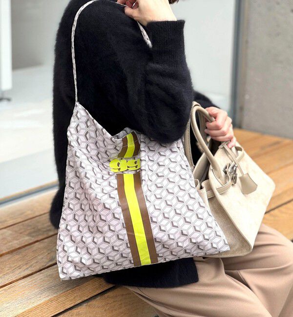 grace grace「【grace grace/グラスグラス】アイビーモノグラムサブバッグ M」|ショルダー・メッセンジャー|イエロー系3