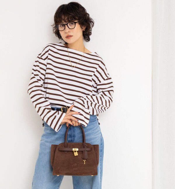 Rie Miller「BIGマリンボーダーボートネックプルオーバーカットソー」|Tシャツ・カットソー|