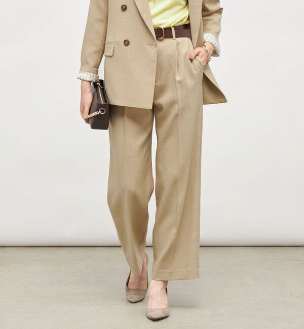 NOLLEY'S「《セットアップ対応》ウォッシャブルウール調セミワイドパンツ」|その他|