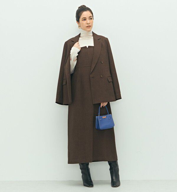 NOLLEY'S「ウォッシャブルウール調ストレッチキャミワンピース」|ワンピース|