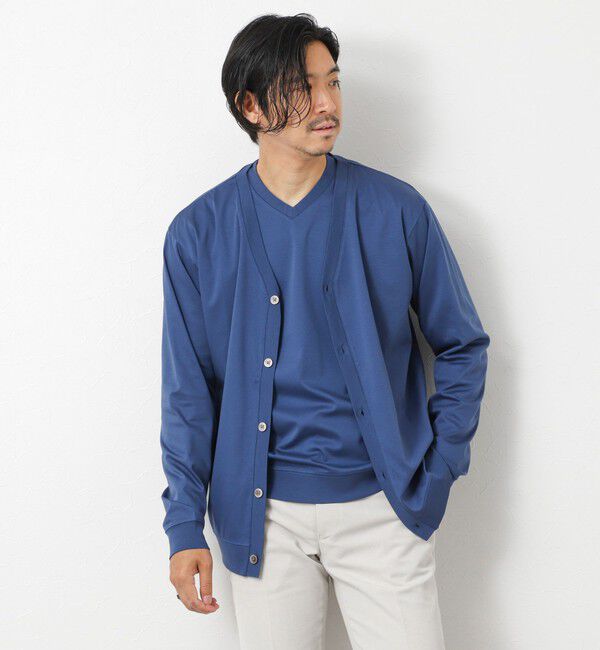 NOLLEY'S goodman「《ビジカジ対応》シルケットスムースドレスL/S V Tシャツ 25AW」|Tシャツ・カットソー|