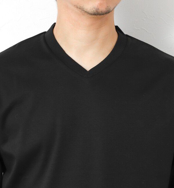 NOLLEY'S goodman「《ビジカジ対応》シルケットスムースドレスL/S V Tシャツ 25AW」|Tシャツ・カットソー|