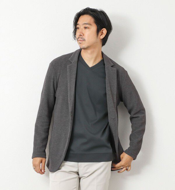 NOLLEY'S goodman「《ビジカジ対応》シルケットスムースドレスL/S V Tシャツ 25AW」|Tシャツ・カットソー|