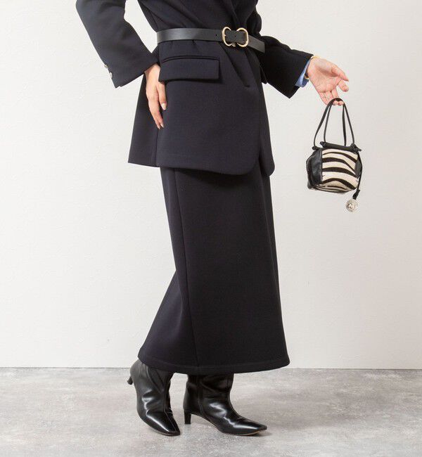 NOLLEY'S「《セットアップ対応》ウォッシャブルエアボールタイトスカート」|タイト|ブラック