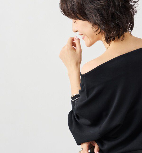 NOLLEY'S sophi「《セットアップ対応》ウォッシャブルボートネックライトダンボールプルオーバー」|Tシャツ・カットソー|