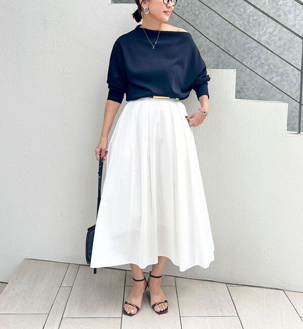 NOLLEY'S sophi「《セットアップ対応》ウォッシャブルボートネックライトダンボールプルオーバー」|Tシャツ・カットソー|