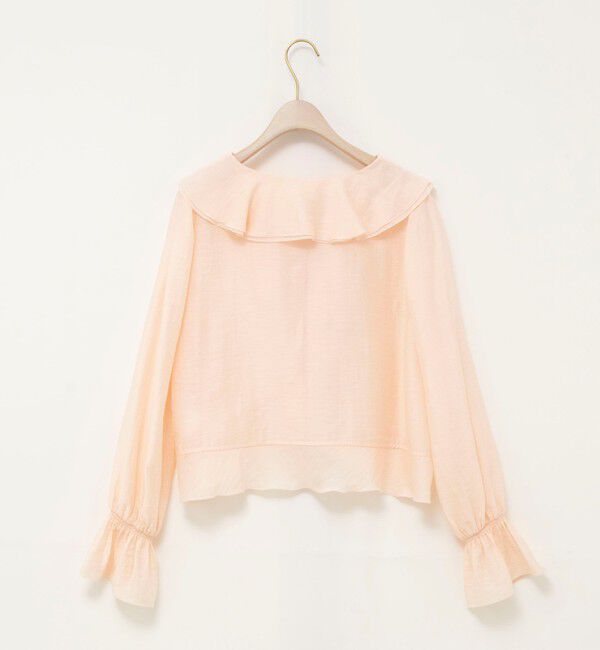 NOLLEY'S sophi「ウォッシャブルシアーラッフル羽織りブラウス」|シャツ・ブラウス|