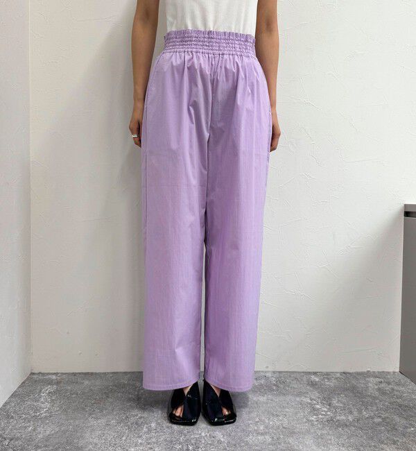 fredy emue「綿ナイロンストレッチセミワイドパンツ」|チノ|