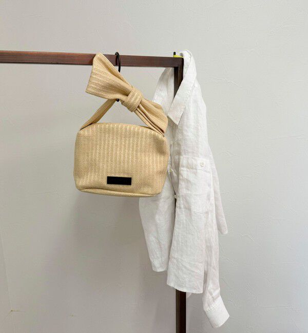 fredy emue「【HELOYSE/エロイーズ】フェイクラフィアリボンポーチバッグ」|ハンドバッグ|