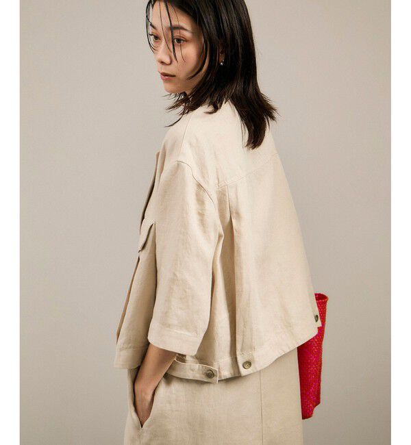 SALON adam et rope'「リネンツイルブルゾン」|ブルゾン・スタジャン|