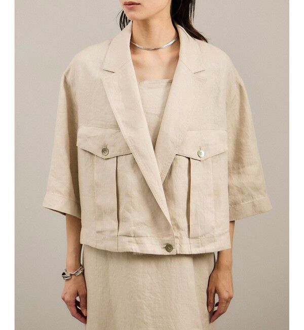 SALON adam et rope'「リネンツイルブルゾン」|ブルゾン・スタジャン|