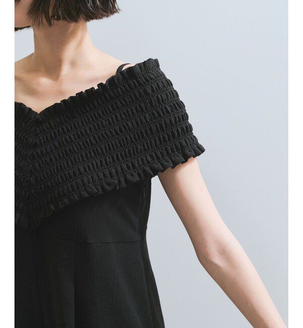 VIS「シャーリングオフショルダーオールインワン」|オールインワン|