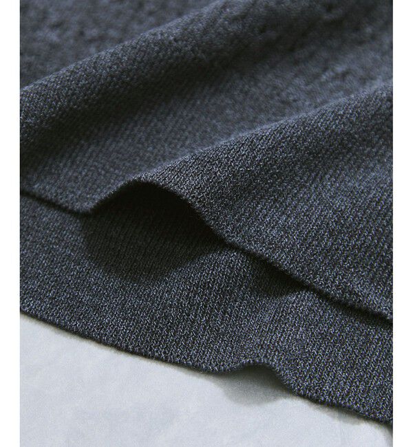 VIS「【WEB限定】エンブレム金釦5分袖ケーブルカーディガン」|カーディガン|