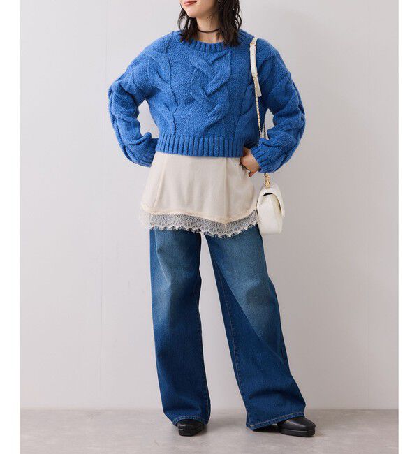 VIS「ベロアレースキャミチュニック」|チュニック|