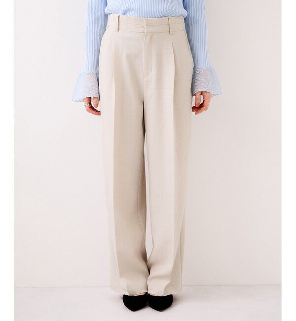 VIS「美easyリネンライクワイドパンツ/イージーケア・接触冷感・セットアップ対応」|チノ|