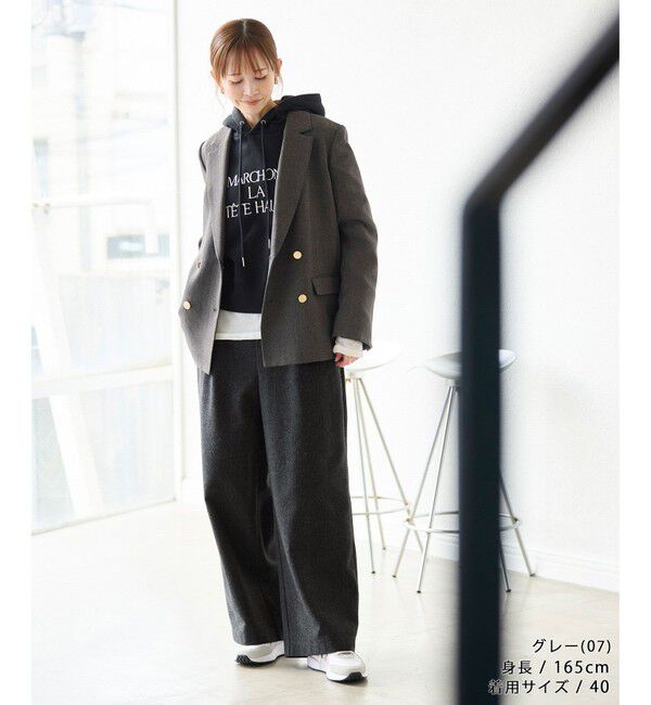 Rope&rsquo;Picnic「【3サイズ展開】きれいめイージーワイドパンツ」|チノ|