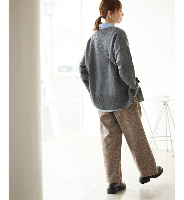 Rope&rsquo;Picnic「【3サイズ展開】きれいめイージーワイドパンツ」|チノ|