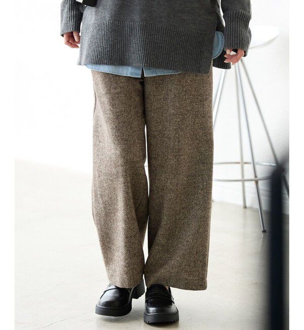 Rope&rsquo;Picnic「【3サイズ展開】きれいめイージーワイドパンツ」|チノ|