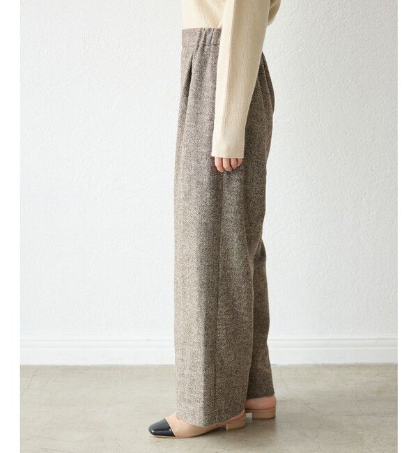 Rope&rsquo;Picnic「【3サイズ展開】きれいめイージーワイドパンツ」|チノ|