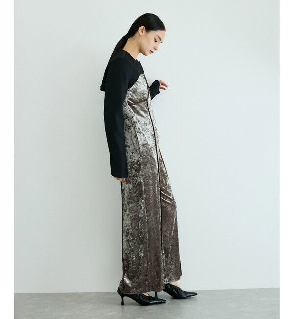 ADAM ET ROPE'「【新色追加】ジャケットボレロ」|ノーカラージャケット|