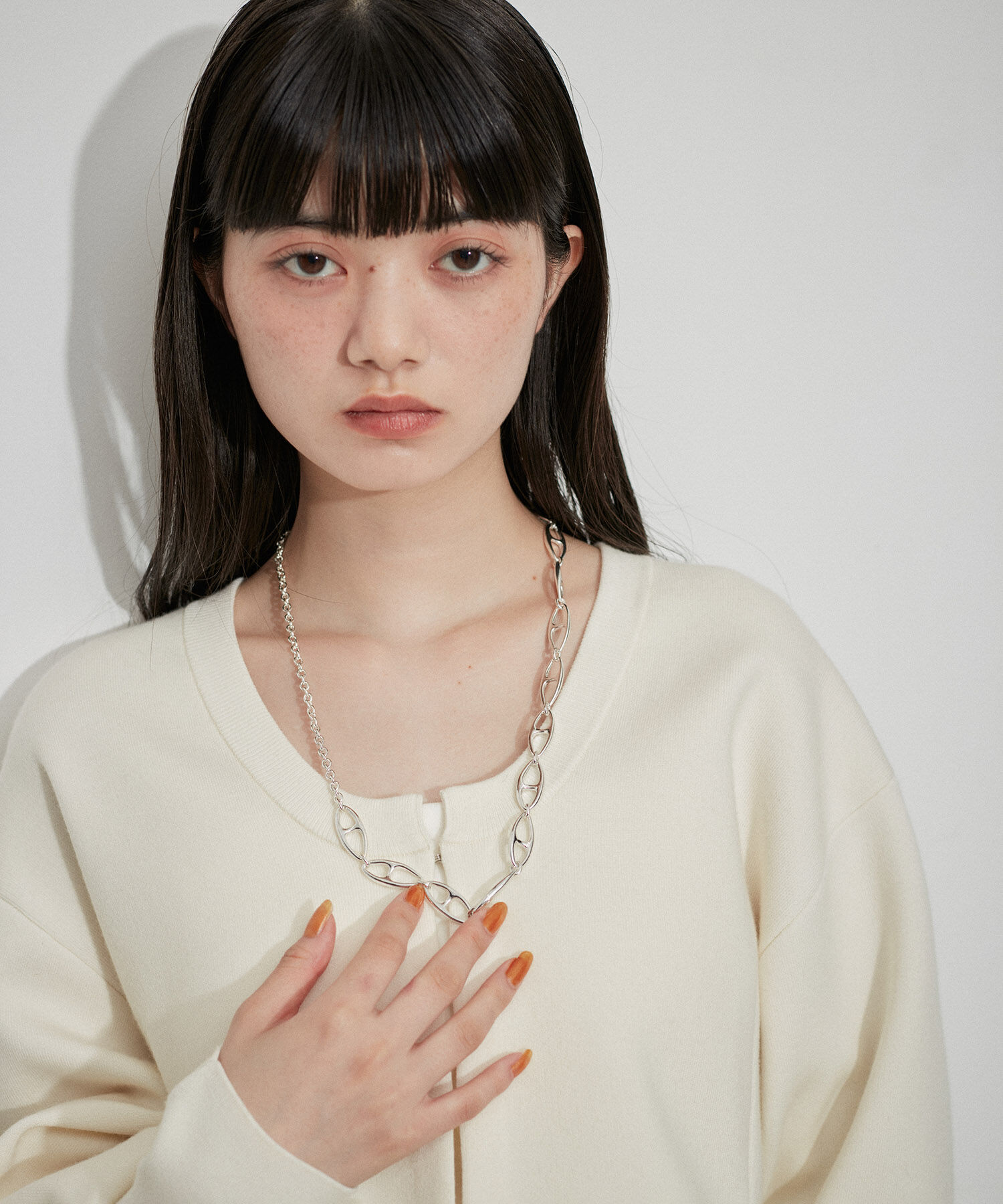 ADAM ET ROPE'「アーモンドチェーンネックレス」|ネックレス|