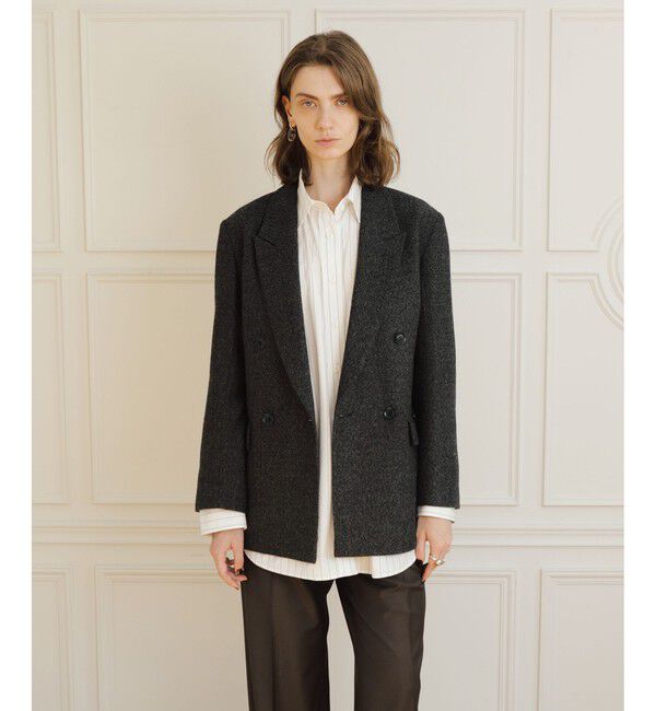 ADAM ET ROPE'「【EMOELLE】ウールネップテーラードジャケット」|テーラードジャケット|