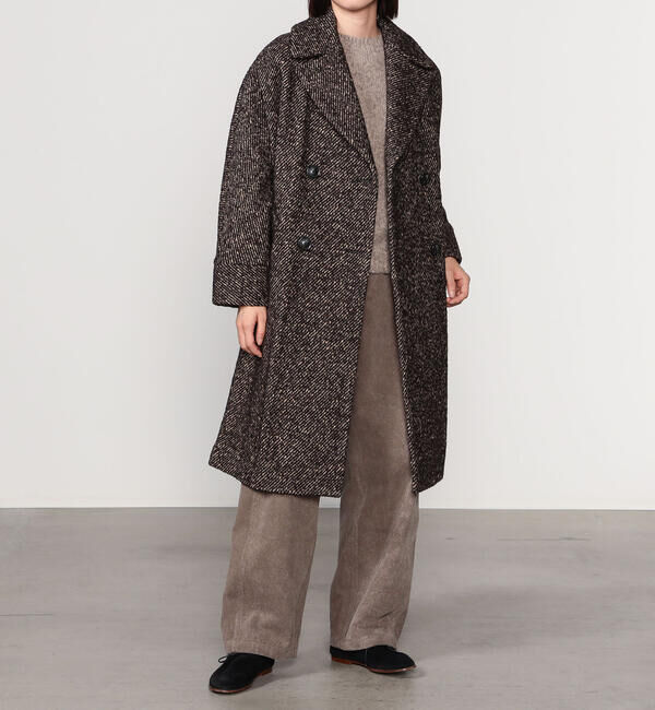  「TICCA |〈別注〉ツイード テントコート WOMEN」|ダッフルコート|BROWN