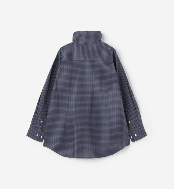 GYMPHLEX「Gymphlex | コットン ハーフジップ 長袖チェックシャツ WOMEN」|シャツ・ブラウス|