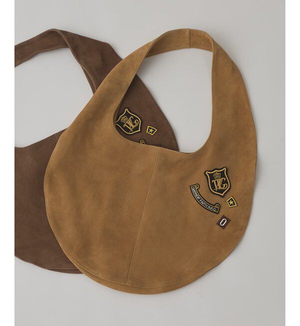 「スエードラウンドBAG」|トートバッグ|キャメル