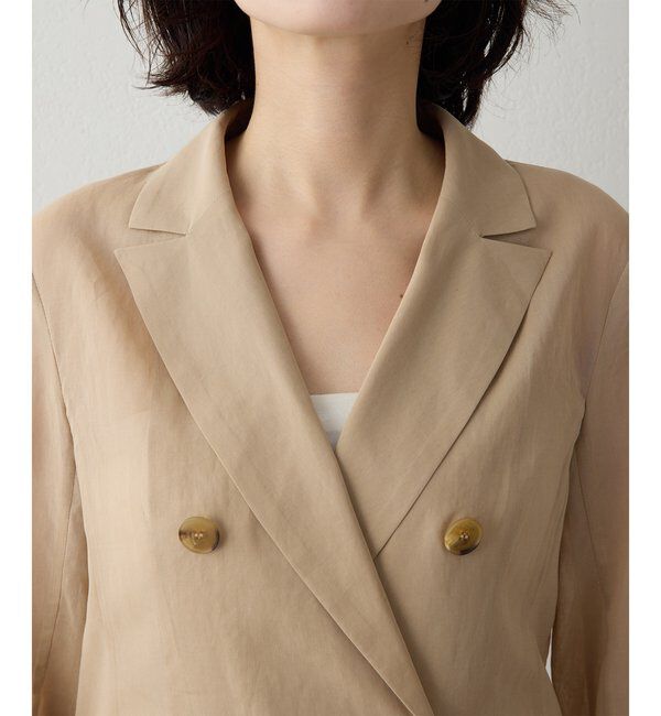 Drawing Numbers「【Drawing Numbers】コットンオーガンジーダブルジャケット」|テーラードジャケット|