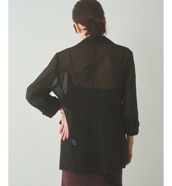 Drawing Numbers「【Drawing Numbers】コットンオーガンジーダブルジャケット」|テーラードジャケット|